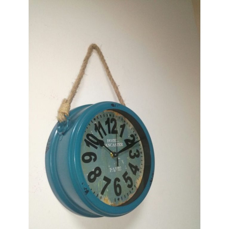 Horloge Murale Vintage - Avec Corde - Bleu – Image 3