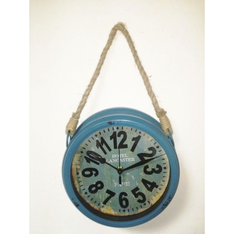 Horloge Murale Vintage - Avec Corde - Bleu – Image 2