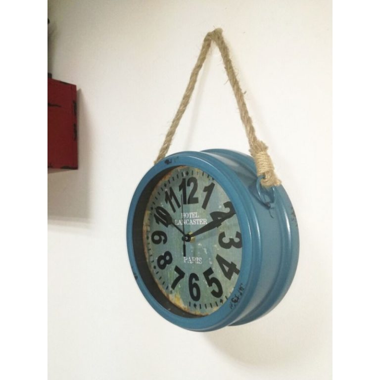 Horloge Murale Vintage - Avec Corde - Bleu – Image 4