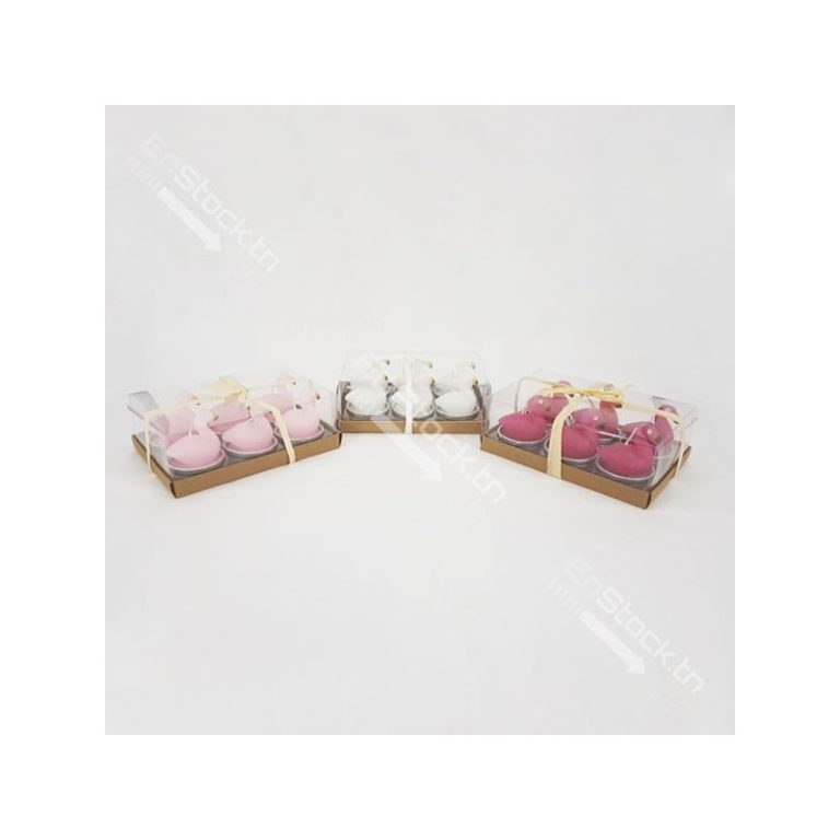 Lot bougie flamant rose avec pot – Image 3