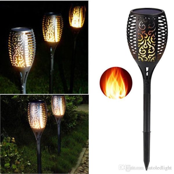Lampe solaire flamme