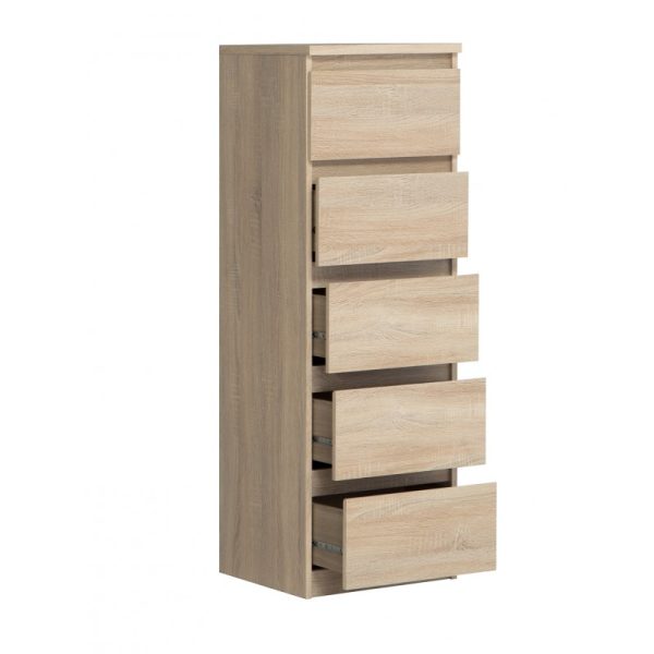 Commode étroite 5 tiroirs - chiffonnier
