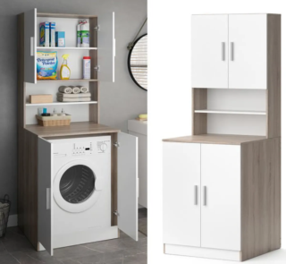 Meuble machine a laver à 2 niveaux