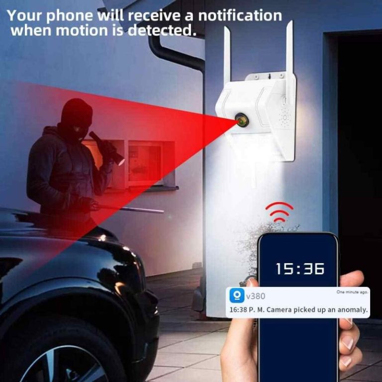 2 en 1 Caméra de Surveillance murale 2 MP WIFI ( avec micro et speaker ) et Lampe led Waterproof – Image 4