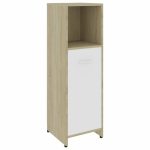 Armoire de bain beige et blanc - 1 porte – Image 3