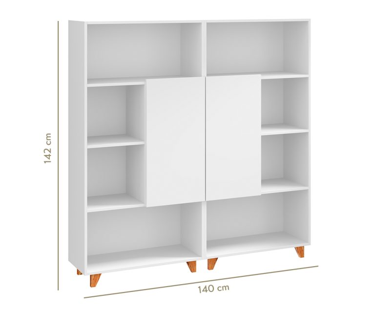 Bibliothèque 2 Portes 8 etageres – Image 4