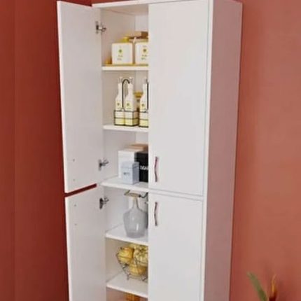 Armoire polyvalente avec 4 portes et 6 étagères