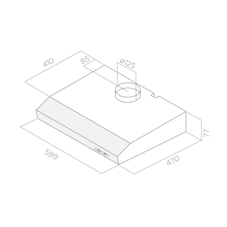 Hotte casquette FOCUS F600X 60 cm - Inox – Image 3