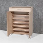 Porte chaussures 2 portes et 1 tiroir - beige – Image 4