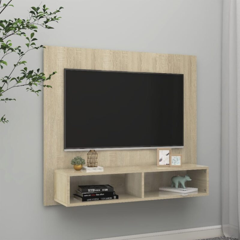 Meuble TV mural avec 2 niches