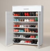 meuble porte chaussures 2 portes 1 tiroir blanc moderne en tunisie