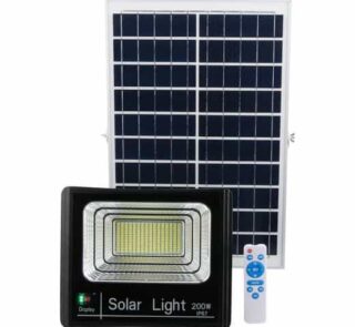 Projecteur led panneau solaire 200w + commande