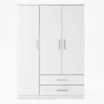 Dressing blanc moderne avec penderie et étagères – meuble pratique