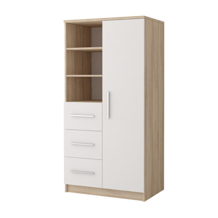 Armoire 1 porte et 3 tiroirs - LELLA-160cm – Image 3