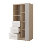 Armoire 1 porte et 3 tiroirs - LELLA-160cm – Image 2