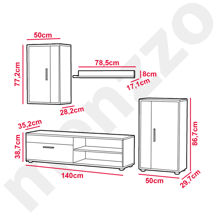 bernie-2bern-dimensions-gif Ensemble Meuble TV Kamar – Image 4