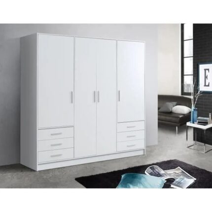 meuble Armoire 4 portes, dressing tunisie chambre 6 tiroirs - Venus