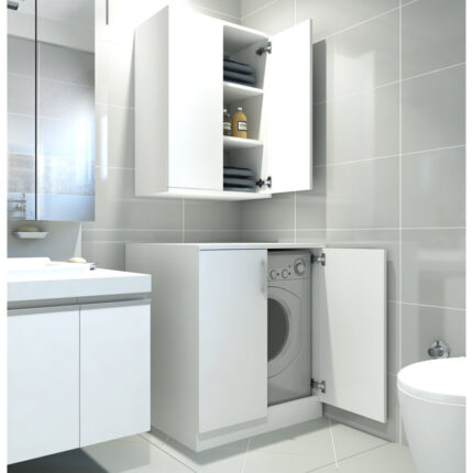 Meuble rangement salle de bain et machine à laver