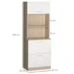 buffet de cuisine 2 tiroirs et 2 niches