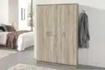 dressing Armoire pour Vêtements 3 Portes et 8 Étagères