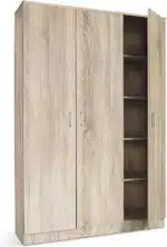 dressing Armoire pour Vêtements 3 Portes et 8 Étagères