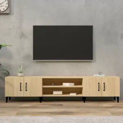 Meuble tv 4 portes et 2 compartiments