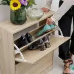 Porte chaussures 2 portes basculantes meuble compact Tunisie