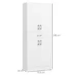 Dimensions du meuble cuisine blanc 4 portes avec tiroir central – meuble cuisine Tunisie