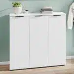 porte chaussure 3 portes blanc avec étagères - Enstock Tunisie
