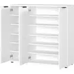 intérieur porte chaussure blanc avec étagères réglables - meuble de rangement Tunisie