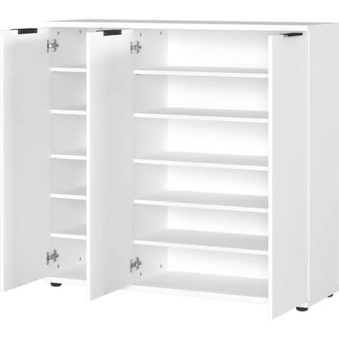 intérieur porte chaussure blanc avec étagères réglables - meuble de rangement Tunisie