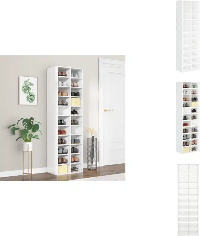 porte chaussure 22 paires en blanc