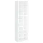 meuble porte chaussures blanc 22 étagères pour entrée ou dressing