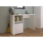 Bureau blanc avec rangement 110 cm Tunisie