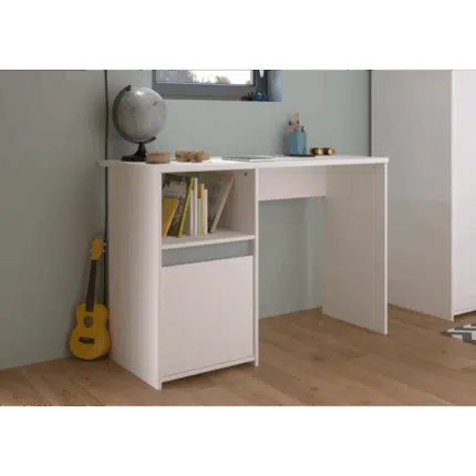 Bureau blanc avec rangement 110 cm Tunisie