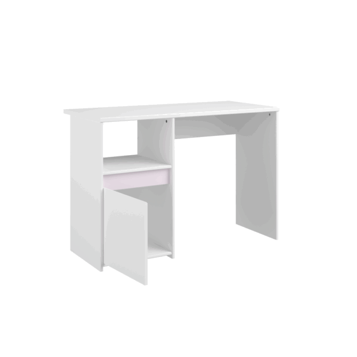 Bureau étudiant ou enfant blanc 110 cm moderne