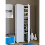 Meuble de rangement chaussures 2 portes dans une chambre moderne