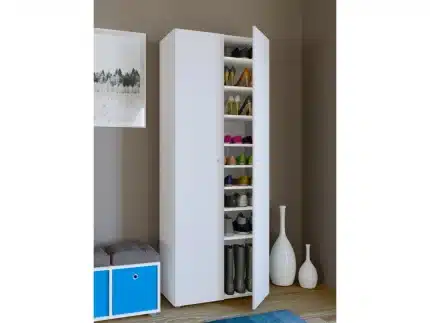 Meuble de rangement chaussures 2 portes dans une chambre moderne
