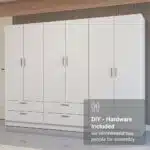 Placard design blanc 6 portes