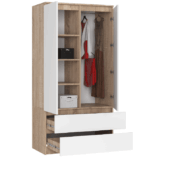 dressing 2 portes penderie et rangement avec 2 tiroirs tunisie