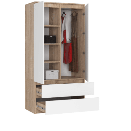 dressing 2 portes penderie et rangement avec 2 tiroirs tunisie