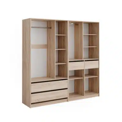 Dressing sans porte ouvert avec 2 modules pour chambre en tunisie