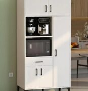 Armoire cuisine 5 portes 1 tiroir blanche 90x190x40 cm