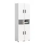Armoire de rangement 4 portes et 2 niches blanche tunisie