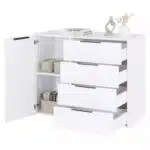 Commode blanche 1 porte et 4 tiroirs tunisie
