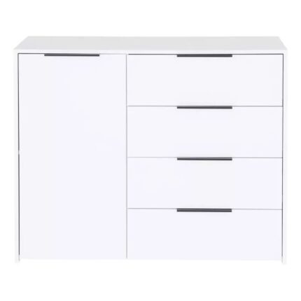 Commode blanche 1 porte et 4 tiroirs tunisie