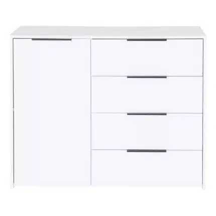 Commode blanche 1 porte et 4 tiroirs tunisie
