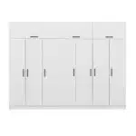 armoire chambre 7 portes blanche moderne