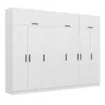 armoire dressing 7 portes blanche avec double penderie