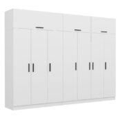 armoire dressing 7 portes blanche avec double penderie
